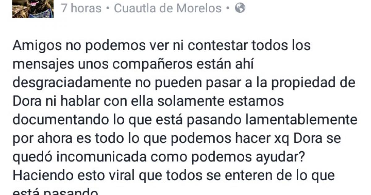 Ayudar a la rescatista Dora Anaya. El gobierno le quitó a sus perros los cuales estaban dentro de su propiedad