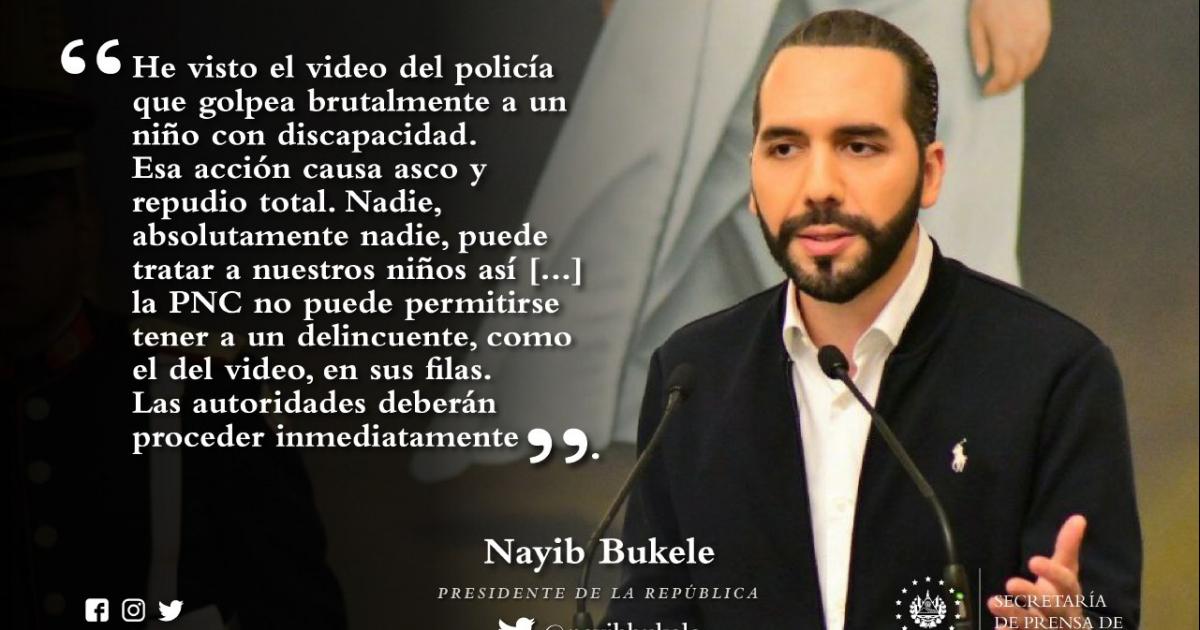 Los Salvadoreños proponen al excelentísimo señor presidente Nayib Bukele como candidato al Premio Nobel de la Paz.
