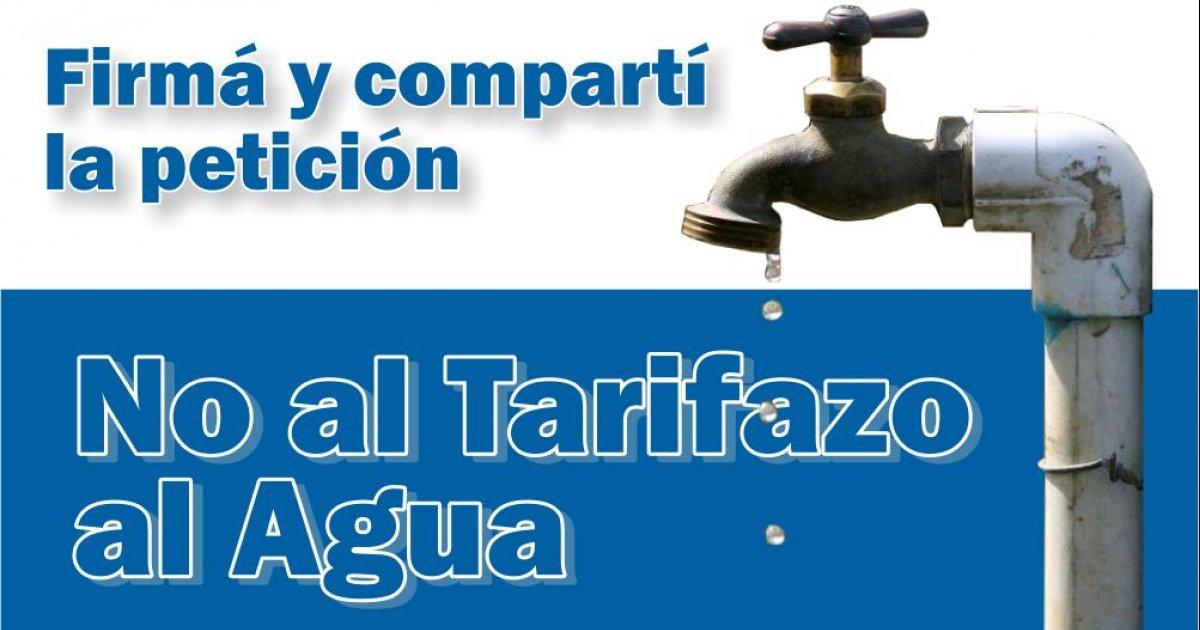 No al tarifazo al agua